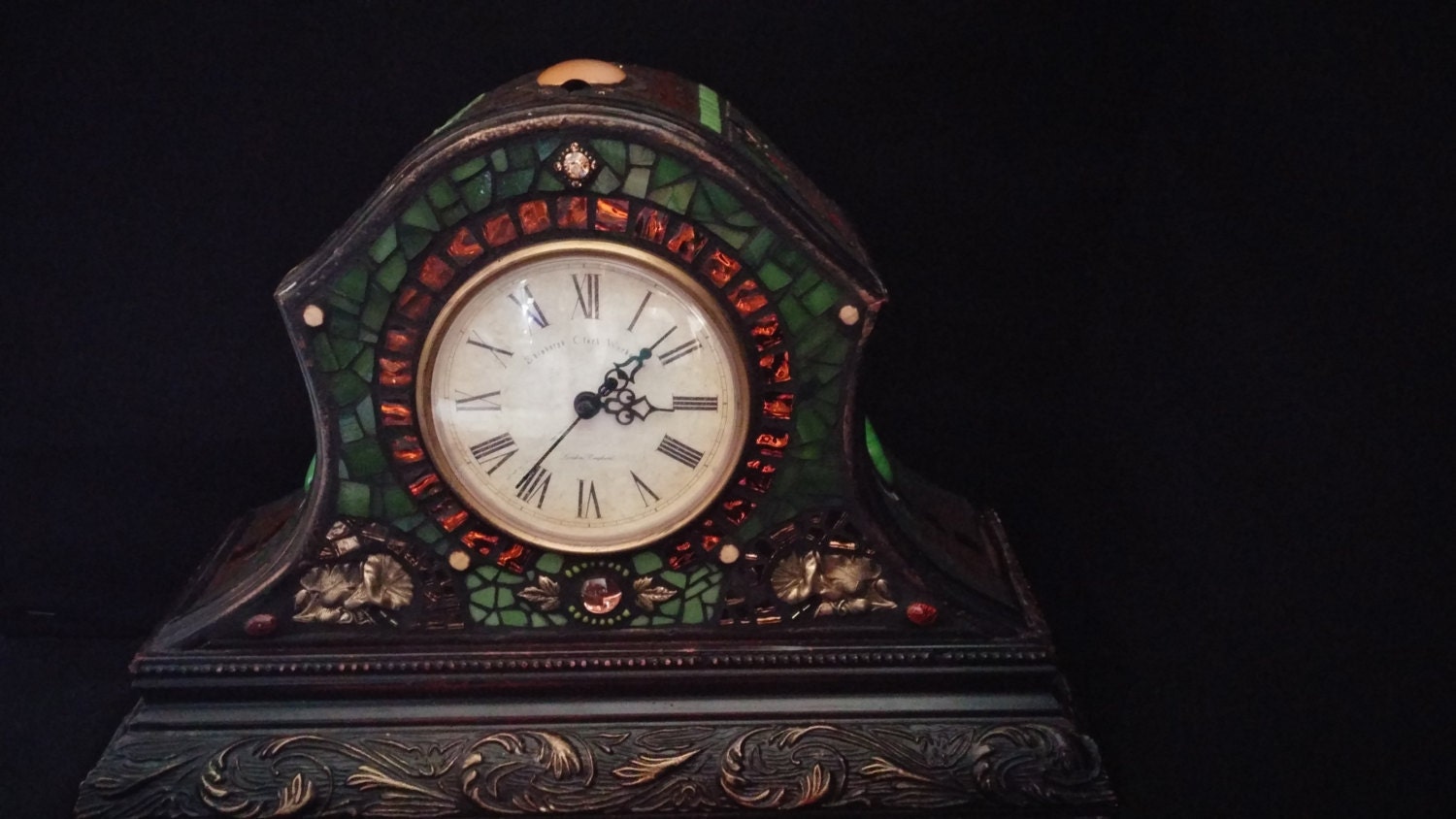 Large Rustic Mantel Clock