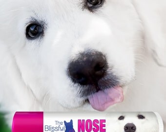 Great Pyrenees NOSE BUTTER® Handcrafted All Natural Balm for Dry Crusty Dog Noses CHOICE .15 Oz or 3-Pack .15 oz Tubes with Great Pyr Label