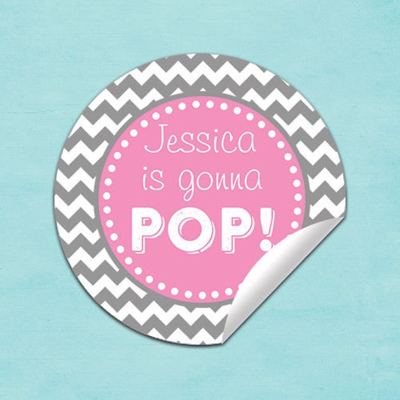 baby shower popcorn box labels No.R10p2 girl by digitaldoodlebug