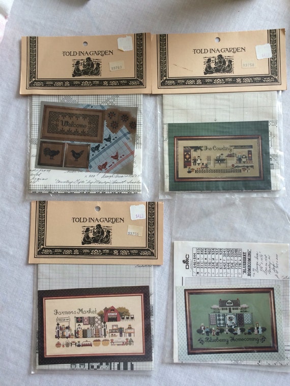 4 Counted Cross Stitch Patterns by Told in a Garden