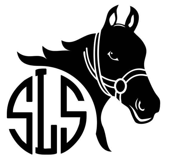 Download Monogram Personalized Monogram Decal Horse Initial Monogram