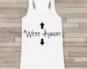 Pregnancy Announcement Tank - Simple Pregnancy Shirt - We're Hungry Tank - White Tank Top - Pregnancy Announcement Shirt - New Mom
