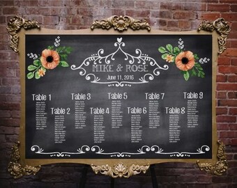 Chalkboard flowers | Etsy