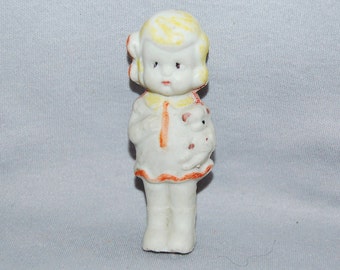 Vintage / Bisque / Doll / Girl / Puppy/ penny doll / frozen charlotte / vintage dolls