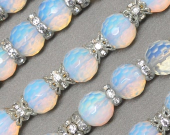 12 mm Glass Opal Czech Crystal Preciosa Fire Polished Faceted Round Beads