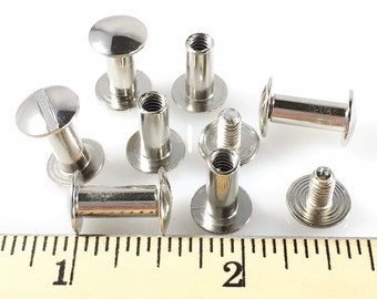 CONCHOS Chicago Screws 1/2 inch Plain 50 pcs NP SILVER