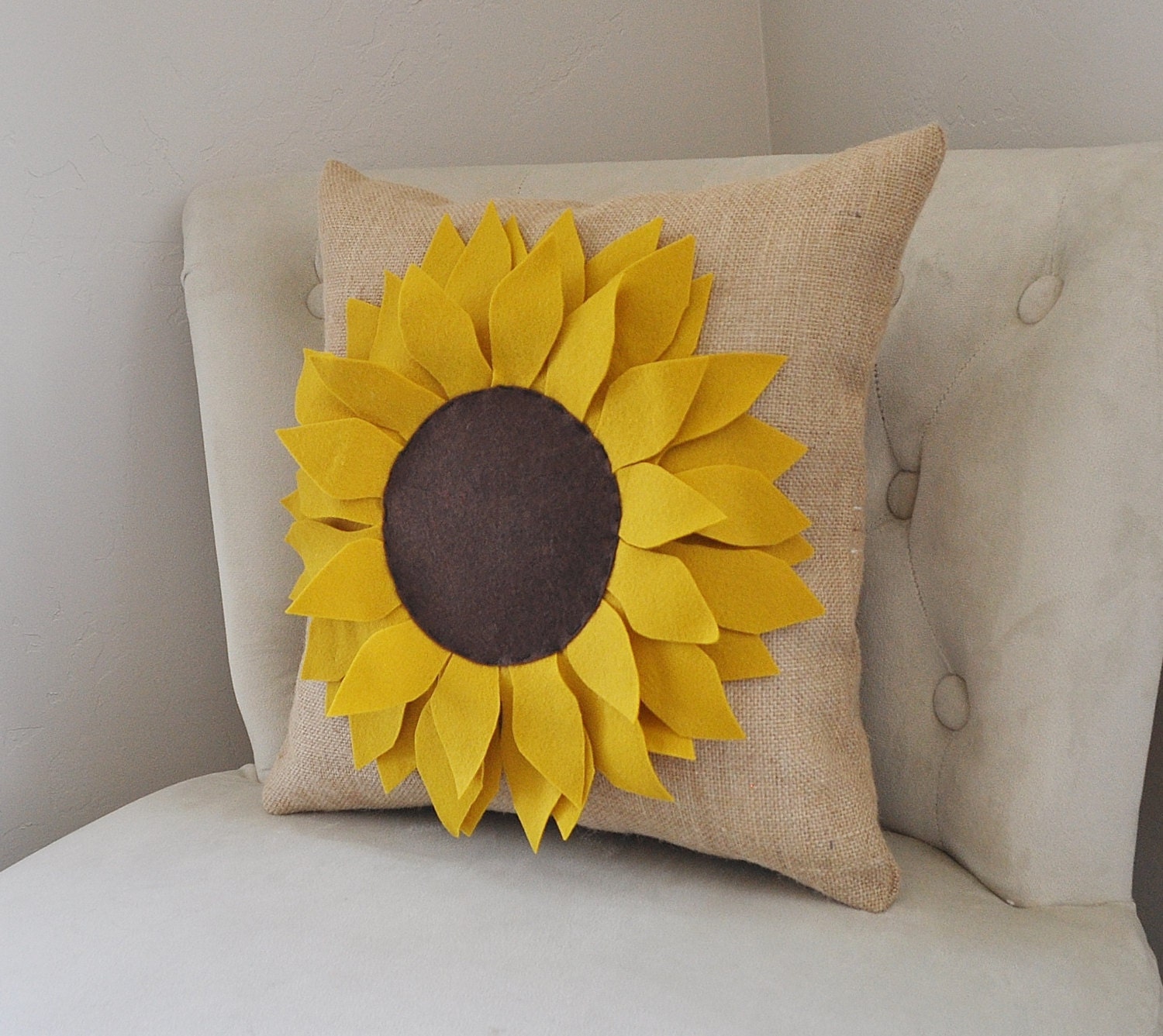 sunflower rainbow pillow