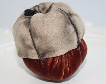 Plush Velvet Handmade Acorn Decoration - Rust