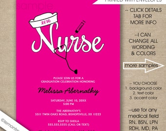 Traditional Pinning Nursing Graduation Invitations 6