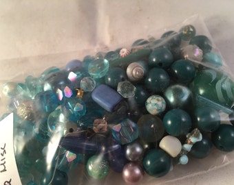 Vintage Lot of Turquoise Beads 2.5 oz