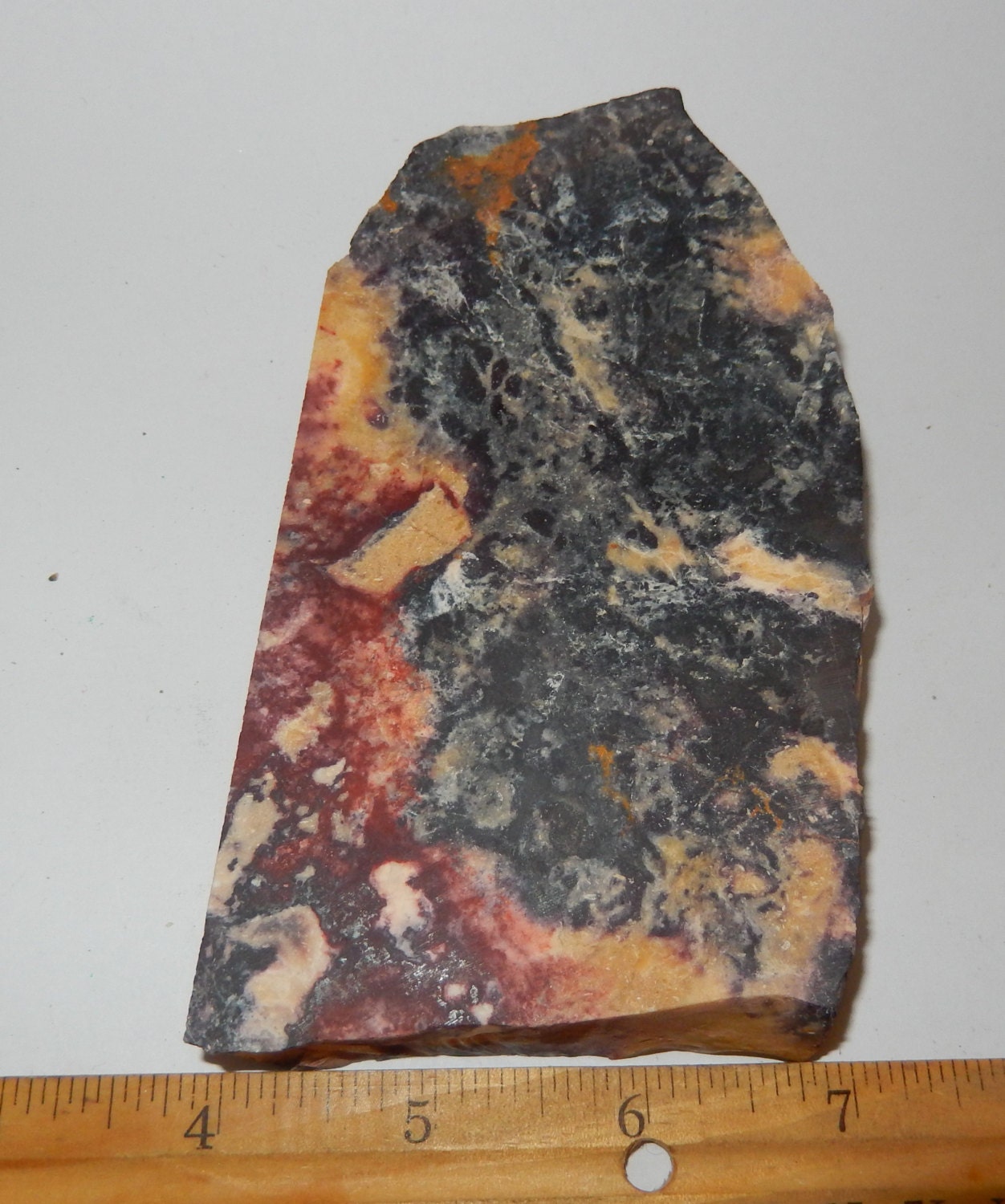 Indian Blanket Jasper slab extra thick by earthlightgems on Etsy