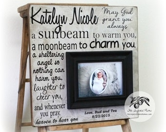Baptism Gift, Irish Blessing, Baptism Gift Girl, Baptism Gift Boy, Baptism Frame, Christening Gift, 16x16 The Sugared Plums Frames