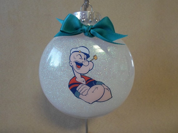 handmade popeye 4 round glass christmas by desertmoongifts handmade popeye 4 round glass christmas by desertmoongifts