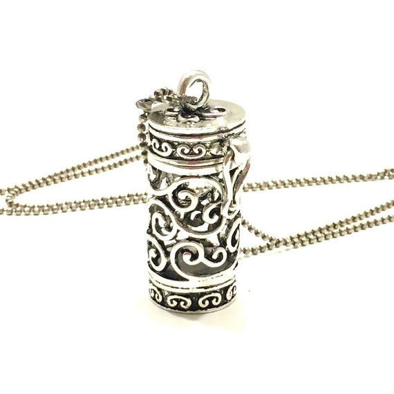 Hidden Compartment Jewelry / Prayer Box Necklace / Keepsake