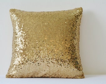 antique gold pillow cover dull gold cushion cover holiday decor sequin throw pillow - Gold Decorative Pillows antique gold pillow cover dull gold cushion cover holiday decor sequin throw pillow - Gold Decorative Pillows