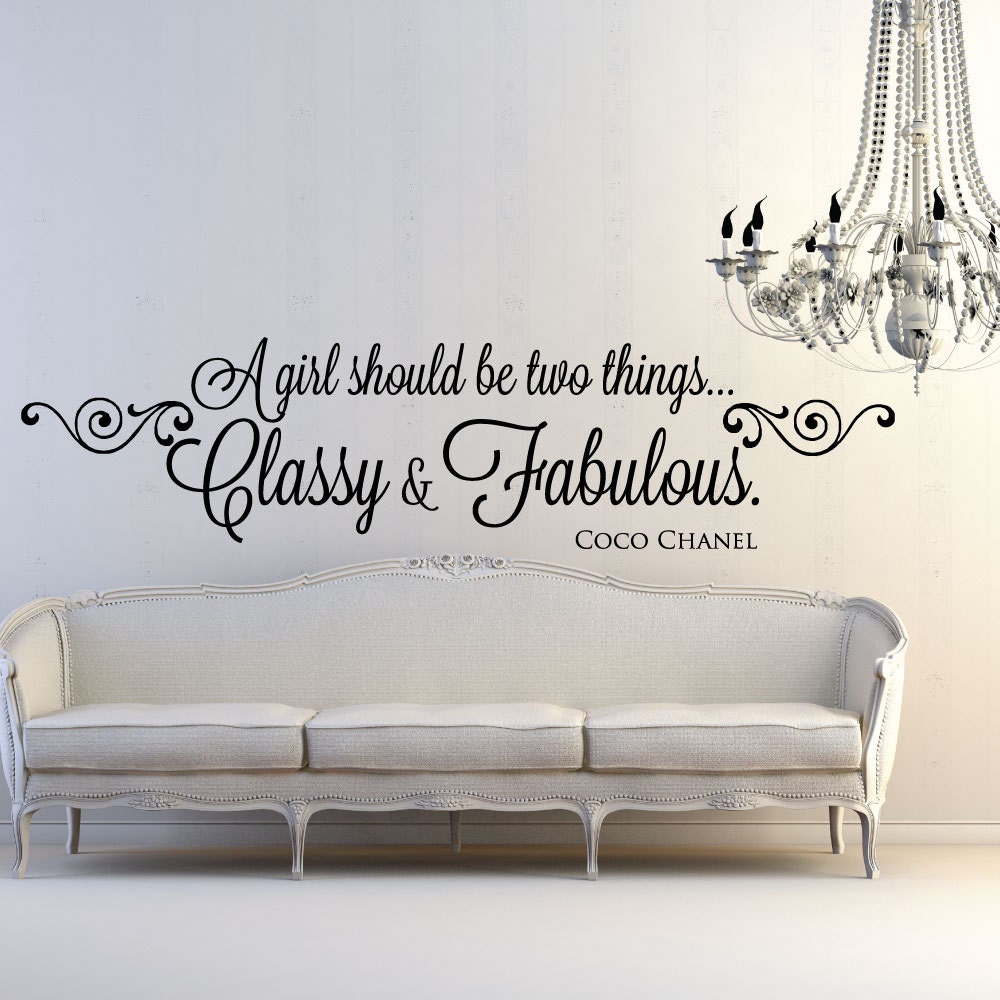 Wall Decals Coco Chanel Coco Chanel Quotes A girl by luxeloft