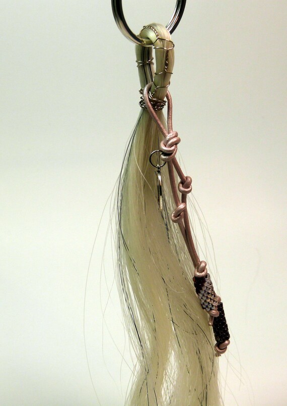 Horse Hair Key ring by BeadsnSteeds on Etsy