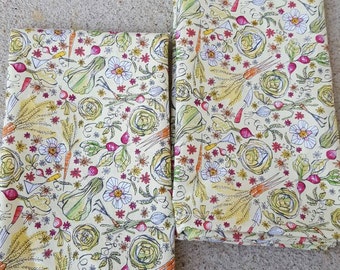 dinner cloth napkins- garden goodness