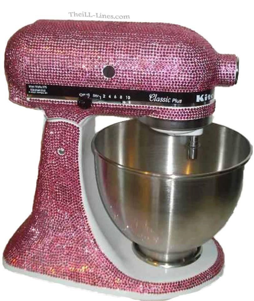 Custom New PINK mixer Made With Swarovski Elements