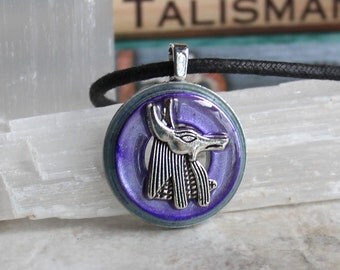 blue eye of horus necklace unique gift Egyptian by NatureWithYou