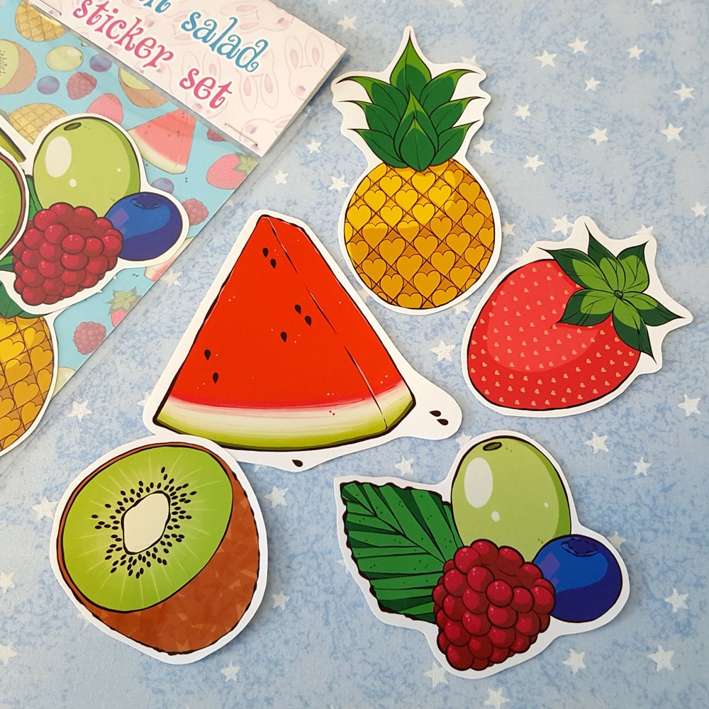 Frut Salad Stickers Set