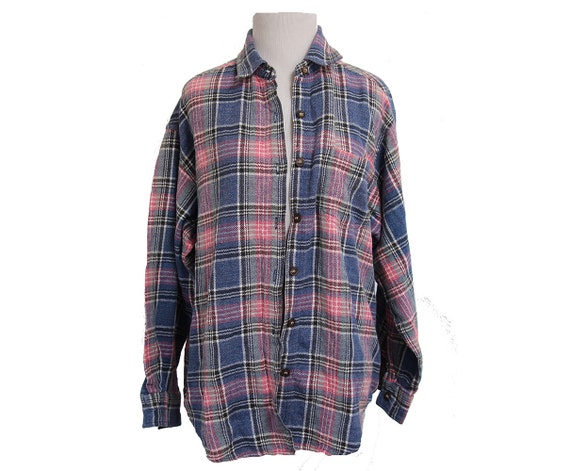 blue pink flannel