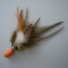 Catnip Cat Toy Orange and Olive Green Feather Flier