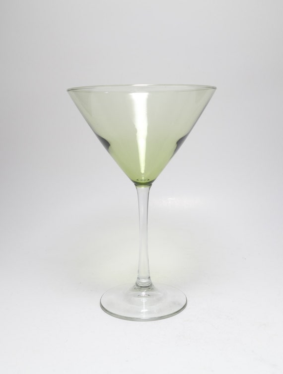 Vintage Light Green 10 oz. Martini Glasses Set of 10