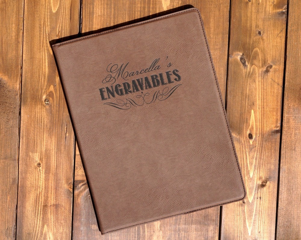 Engraved Leather Portfolio Personalized Portfolio