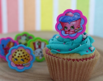 Shopkins Cupcake Toppers / Decorations / Rings / Cupcake & Cake / Party Favors
