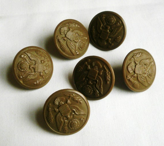 Vintage Military Buttons Bikini Blowjobs