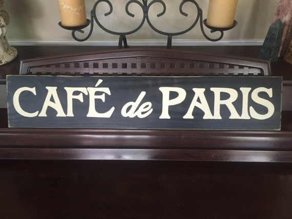  CAFE  de  PARIS  French Country Sign  Plaque Wall Decor Apartment
