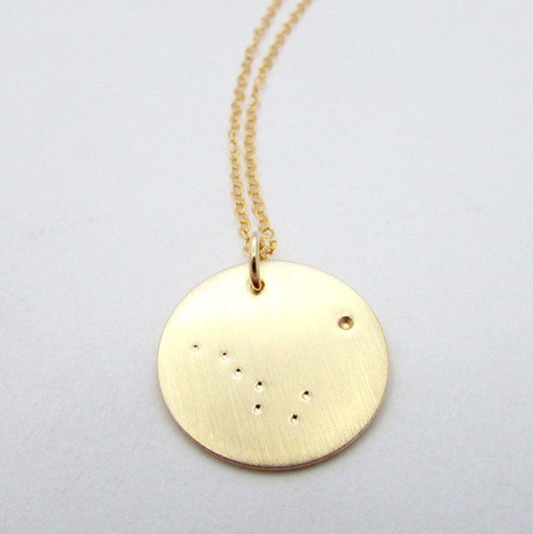 Orion Necklace Gold Orion's Belt Charm by eriadesignsjewelry