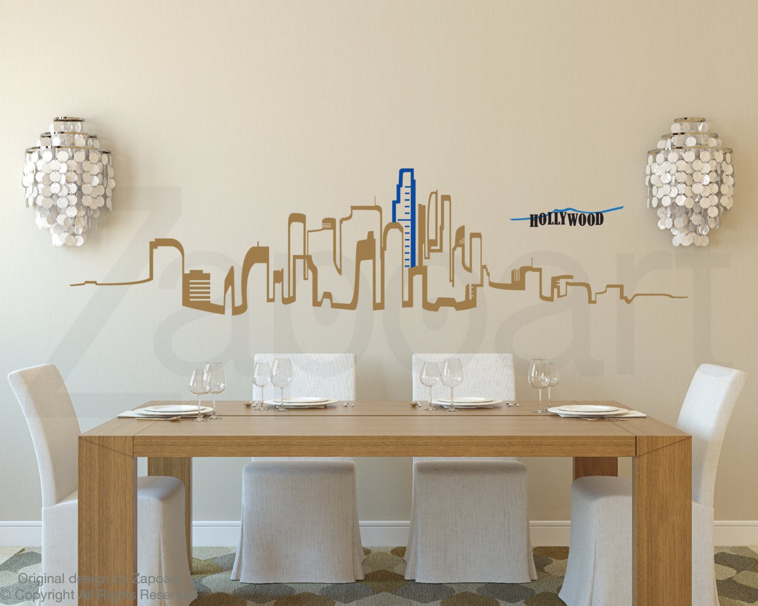 Los Angeles Skyline Wall Vinyl Decal