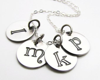 Personalized Initial Necklace - Sterling Silver - Personalize Necklace - Custom Sterling Collection - 16", 18" or 20"