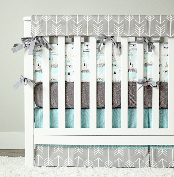 Arrow Crib Bedding Set Baby Woodlands Nursery Arrow Teething
