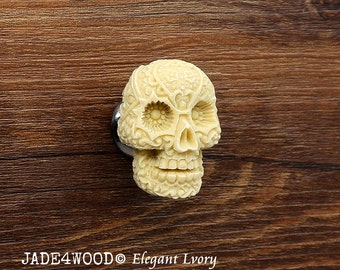 Elegant Ivory Skull Resin Knobs Dresser knobs cabinet Knobs pull / Dresser Pull / Cabinet Knobs / Furniture Knobs