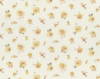 Fat eighth Rosa G, delicate rose Liberty of London, primrose yellow floral Liberty print