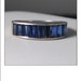 Estate 14k One Carat Baden & Foss Baguette Sapphire Band