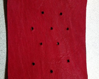 Red (flat) Leather Knitting Belt (Drum-Dyed)