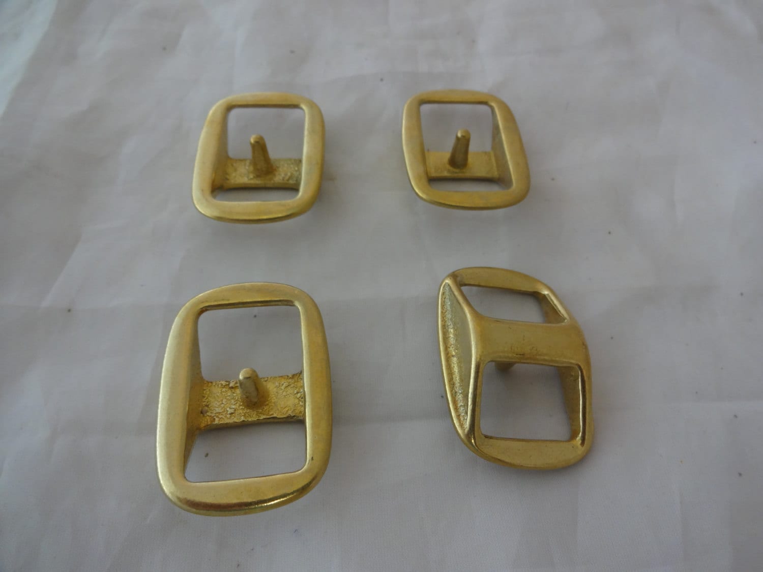 Set of 4 Solid Brass Heavy Duty Conway Buckles Horse Tack