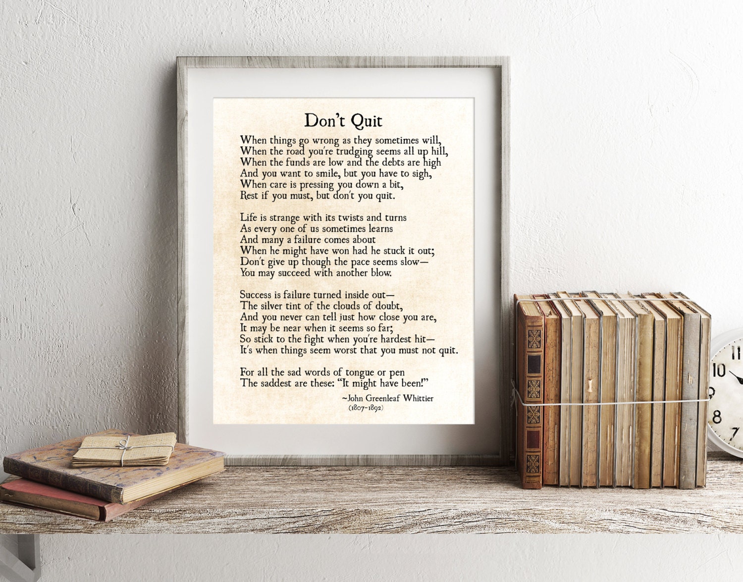 Don't Quit Poem John Greenleaf Whittier Quote