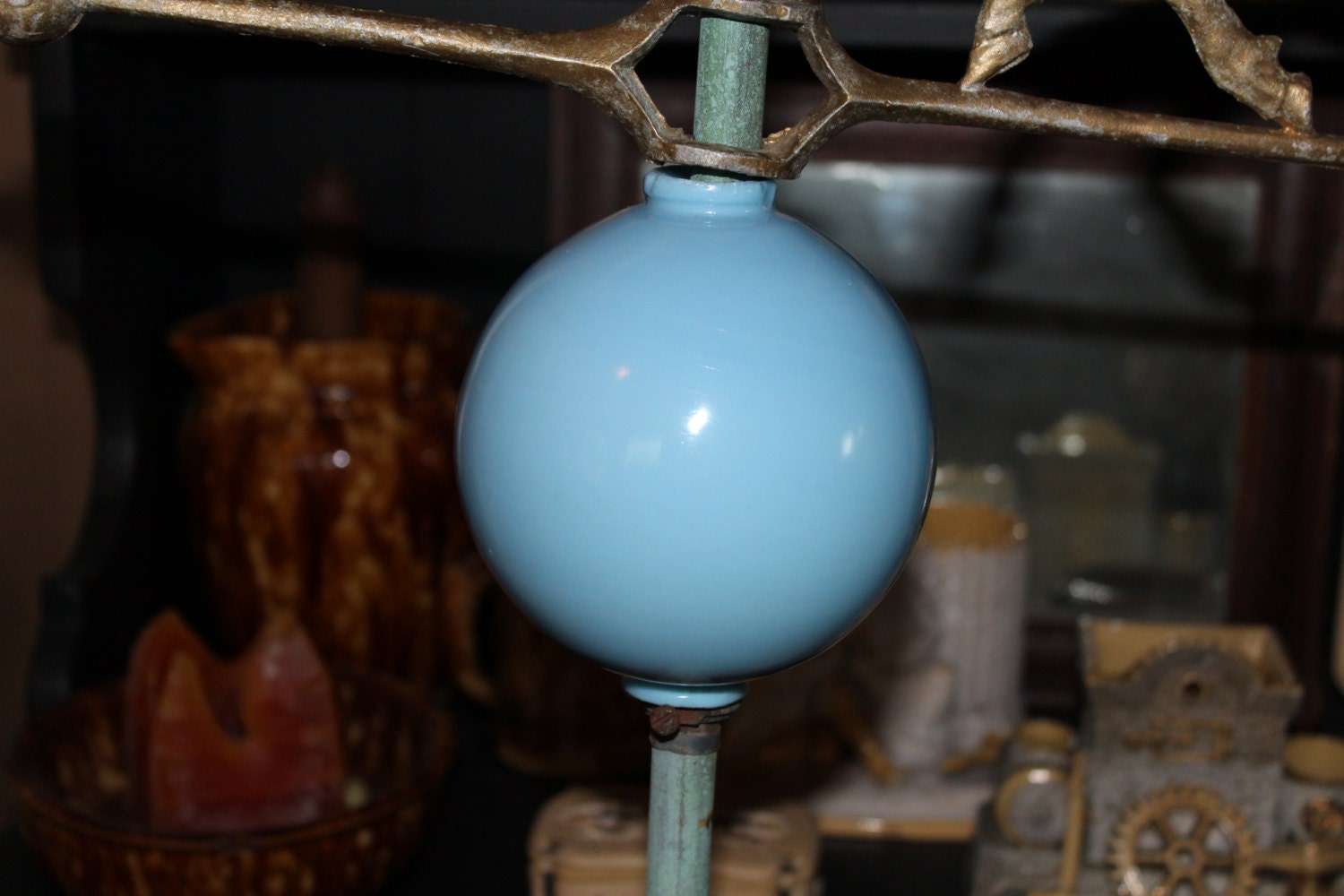 Decorative Lightning Rods Weathervanes And Glass Balls | antique lightning rod with horse weathervane and blue Decorative Lightning Rods Weathervanes And Glass Balls | antique lightning rod with horse weathervane and blue