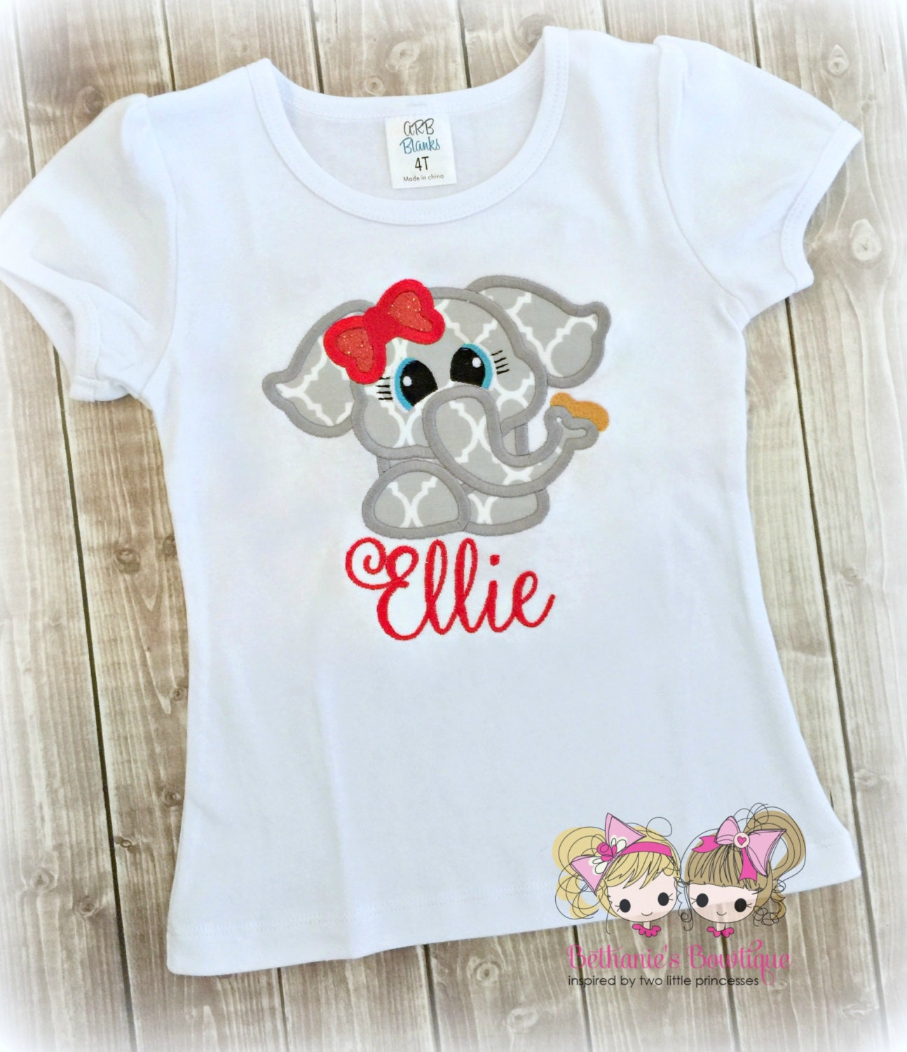 girls elephant shirt