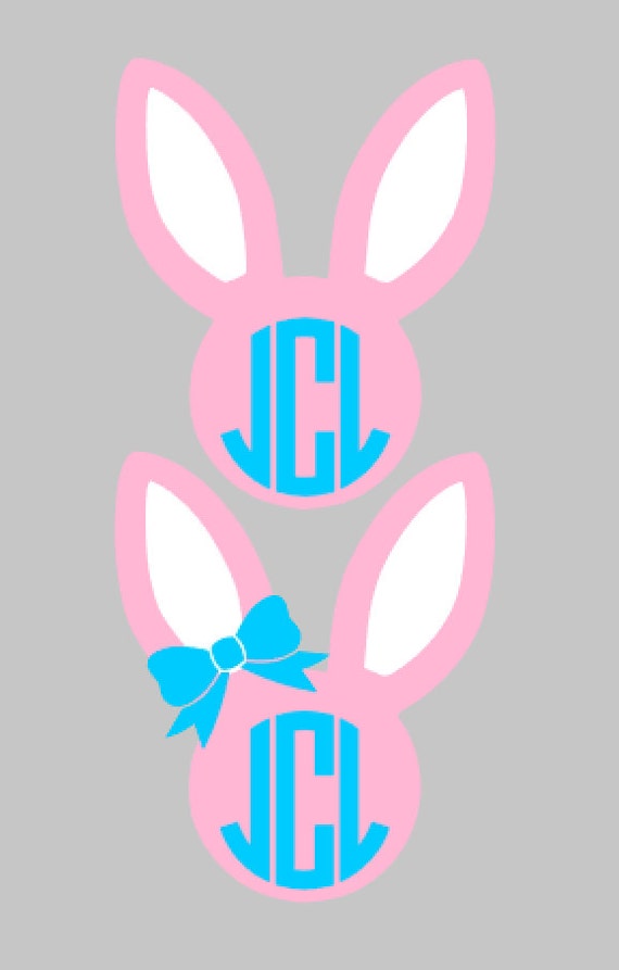 Download Easter Bunny Ears Basket Bucket Vinyl Monogram by CuttinCrazy