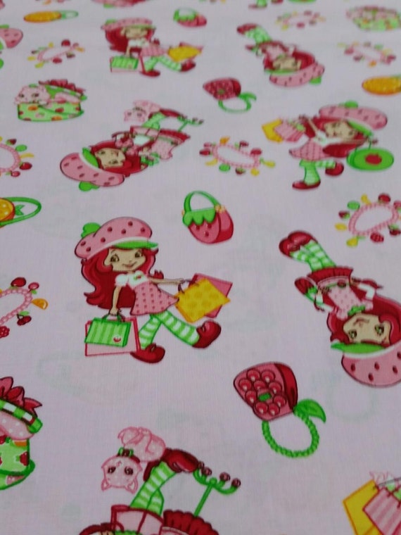 Vintage Strawberry Shortcake Fabric By The Yard