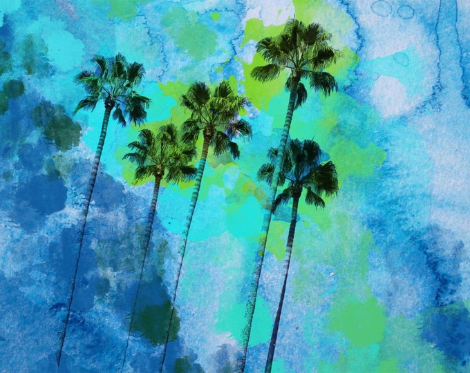 Palm trees on the beach. Canvas Print by Irena Orlov 40x30"