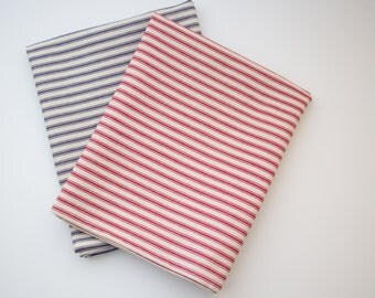 Blue Cotton Ticking Tea Towel Hand Dish Towel