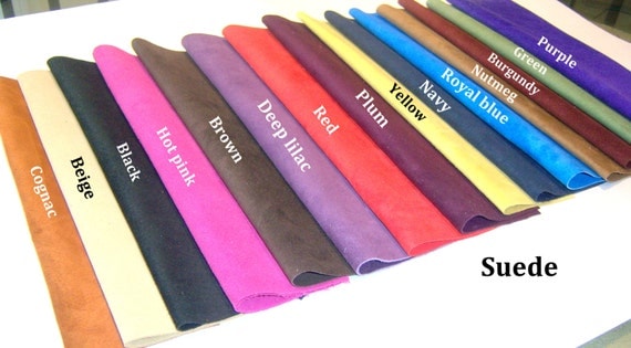 suede leather skin piece strips bands arts crafts by MoxiesLeather
