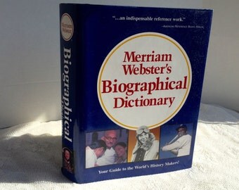 Vintage Hardcover Book Merriam Webster's Biographical Dictionary 1995